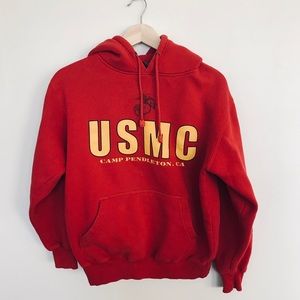 USMC Red Hoodie Sweatshirt